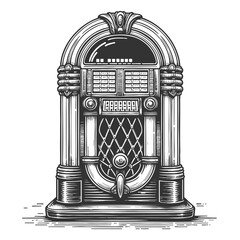 Jukebox Retro Music vector illustration