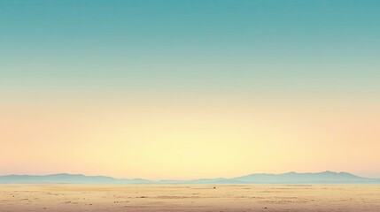 Fototapeta premium Empty desert landscape, sunrise view, vast horizon