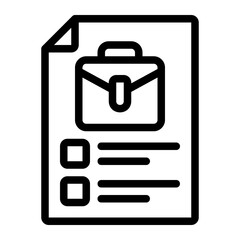 job description line icon