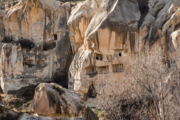 Ancient Pigeon Nest in Goreme Open Air Museum, Cappadocia, Nevsehir, Turkey