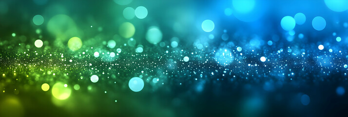 Obraz premium Abstract Green Blue Sparkle Background