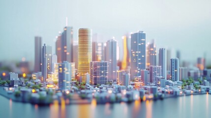 Obraz premium A smart city powered by edge computing data centers, realistic, very detailed