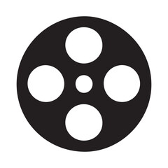Movie Film Reel Vector Graphic Design with Four Big Holes