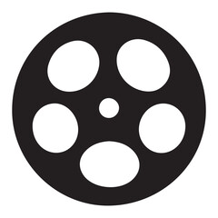 Classic Movie Film Reel Vector Graphic for Cinema Projects