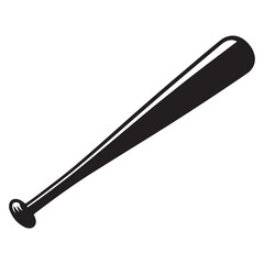 Silhouette of Baseball Bat Icon Sports Equipment Illustration