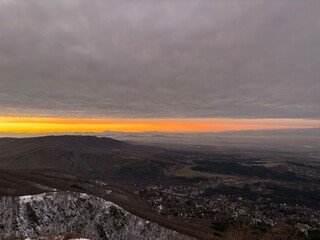 sunset in the mountain 