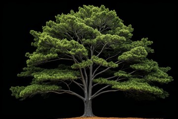 arafed tree with a black background and a black sky