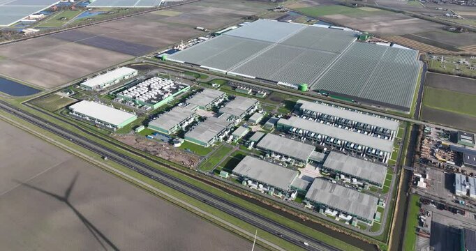 Data center in North holland showcaing IT infrastructure, internet tehcnology, AI, server space and cloud services.