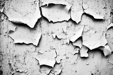 Obraz premium Textured Background of Peeling White Paint on Wall Surface