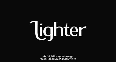 Elegant luxury serif display font vector illustration
