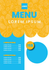 Food template design for Menu