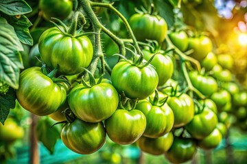 Close-up: Lush Italian tomato vine, organically grown, promising a delicious harvest.