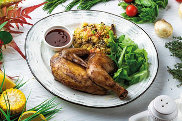 Food, Dish, Table, Served, Meat, Kitchen, Restaurant, Cafe, Plate