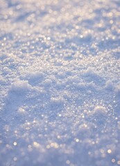 Obraz premium a close up of snow covered ground with some snowflakes. Sparkling Winter Snow