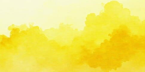 Fototapeta premium Swirling abstract watercolor washes in sunny yellow , pattern, sun