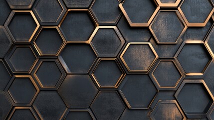 Seamless Pattern Hexagons Scene with Seamless with Pattern