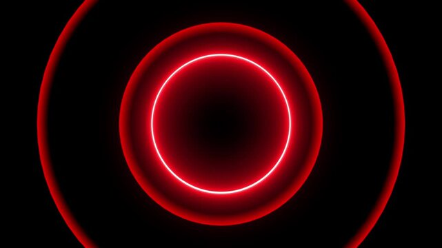 Futuristic abstract background with glowing red circles and a star-filled sky, ideal for science and technology themes hues create, futuristic visual experience. Perfect for tech and sci-fi themes