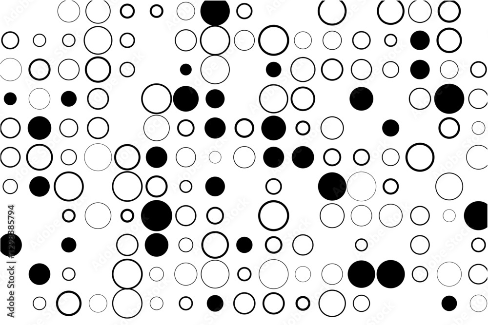 Poster Abstract grid with random gaps and black fills