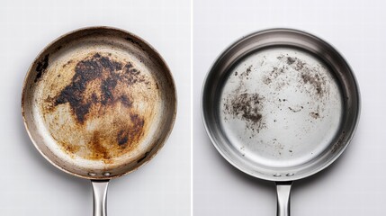 Tips for effectively cleaning a dirty frying pan and restoring its shine without harsh chemicals. Generative AI