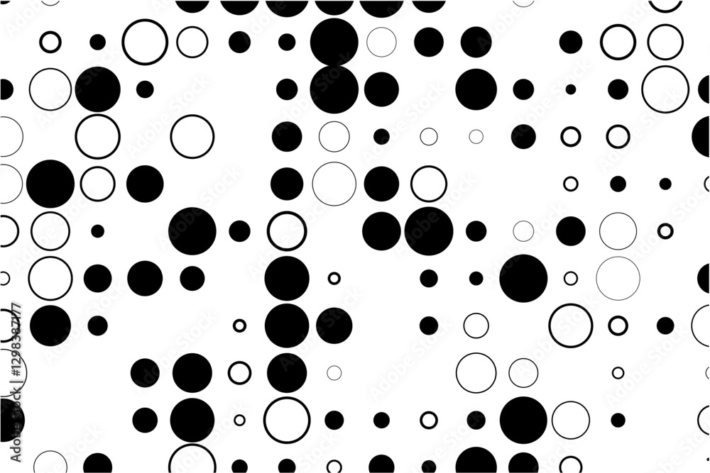 Aufkleber geometric pattern combining missing circles and black accents