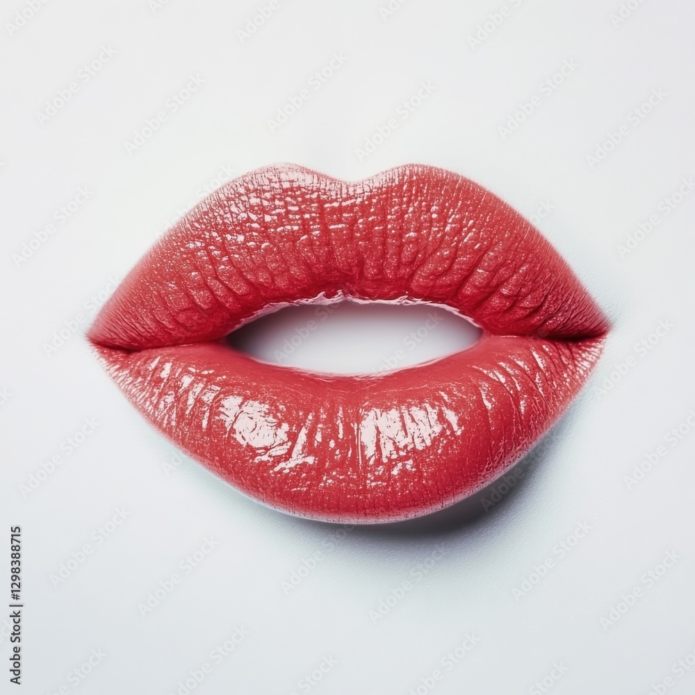 Aufkleber beautifully colored lips showcase a glossy finish with intricate texture against a clean background
