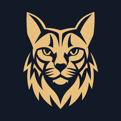 Obraz premium cat portrait logo 