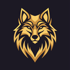 Fototapeta premium wolf logo logo silhouette design 