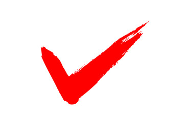 チェック　手書き素材　赤色　採点