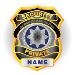 Private Security Badge Professional Emblem for Law Enforcement and Protection Services