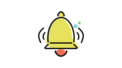 Illustration of a bell on a white background