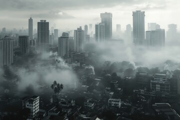 Jakarta downtown skyline building architecture cityscape.