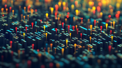 Obraz premium Abstract 3D Colorful Drips Background