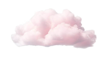 Realistic pink cloud isolated