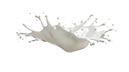 White cream or milk drop splash levitating on white background. Hygiene, skin care concept cut-out, clipping path, transparent