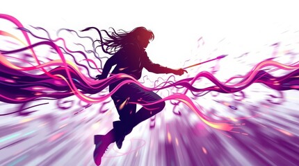 dancing girl silhouette