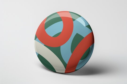 Colorful abstract pin badge