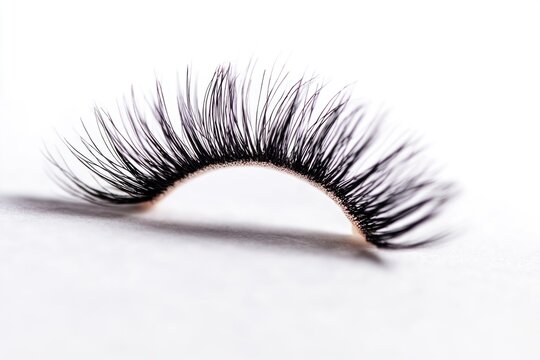 Close-up view of a pair of false eyelashes