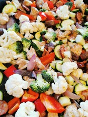 meat and vegetable prepared for party grill