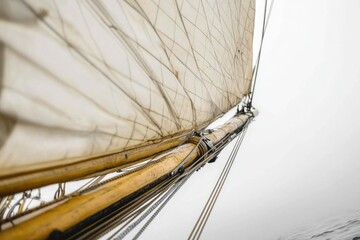 Fototapeta premium A large sailboat on calm waters, ideal for stock photography