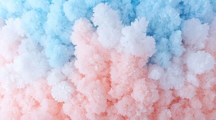 Fototapeta premium Pastel pink and blue crystalline formations in a close-up macro shot creating a soft abstract background.