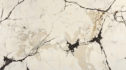 Obraz premium Abstract Cream Marble Texture Background with Black Veins