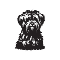 Dandie Dinmont Terrier Dog Vector - Dandie Dinmont Terrier Dog Silhouette - Dandie Dinmont Terrier Illustration.