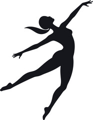 dancer silhouette vector illustration