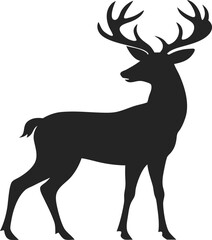 deer silhouette vector illustration