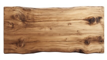 A high-angle, full shot of a weathered, rustic wooden tabletop, with visible wood grain and variations in tone from light gray-brown to dark brown, set against a pure white backgroun