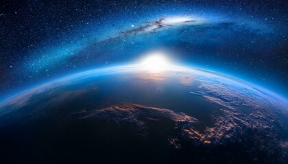 Fototapeta premium Background with planet and space