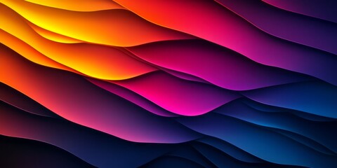 Obraz premium Gradient waves flow diagonally across the image with smooth shadows