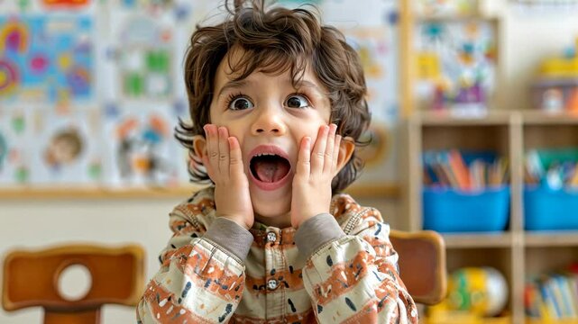 Language learning process: child overcoming language barriers