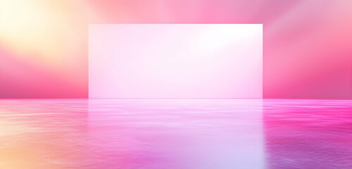 Obraz premium Elegant pink room with a light gradient, perfect for display backdrops.
