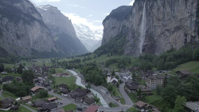 Lauterbrunnen, Berner Oberland, Schweiz, Switzerland, drohne 4k